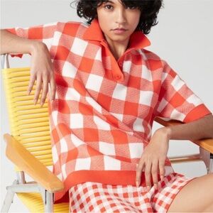 NWT KULE The Brie Collared Shirt POLO LARGE